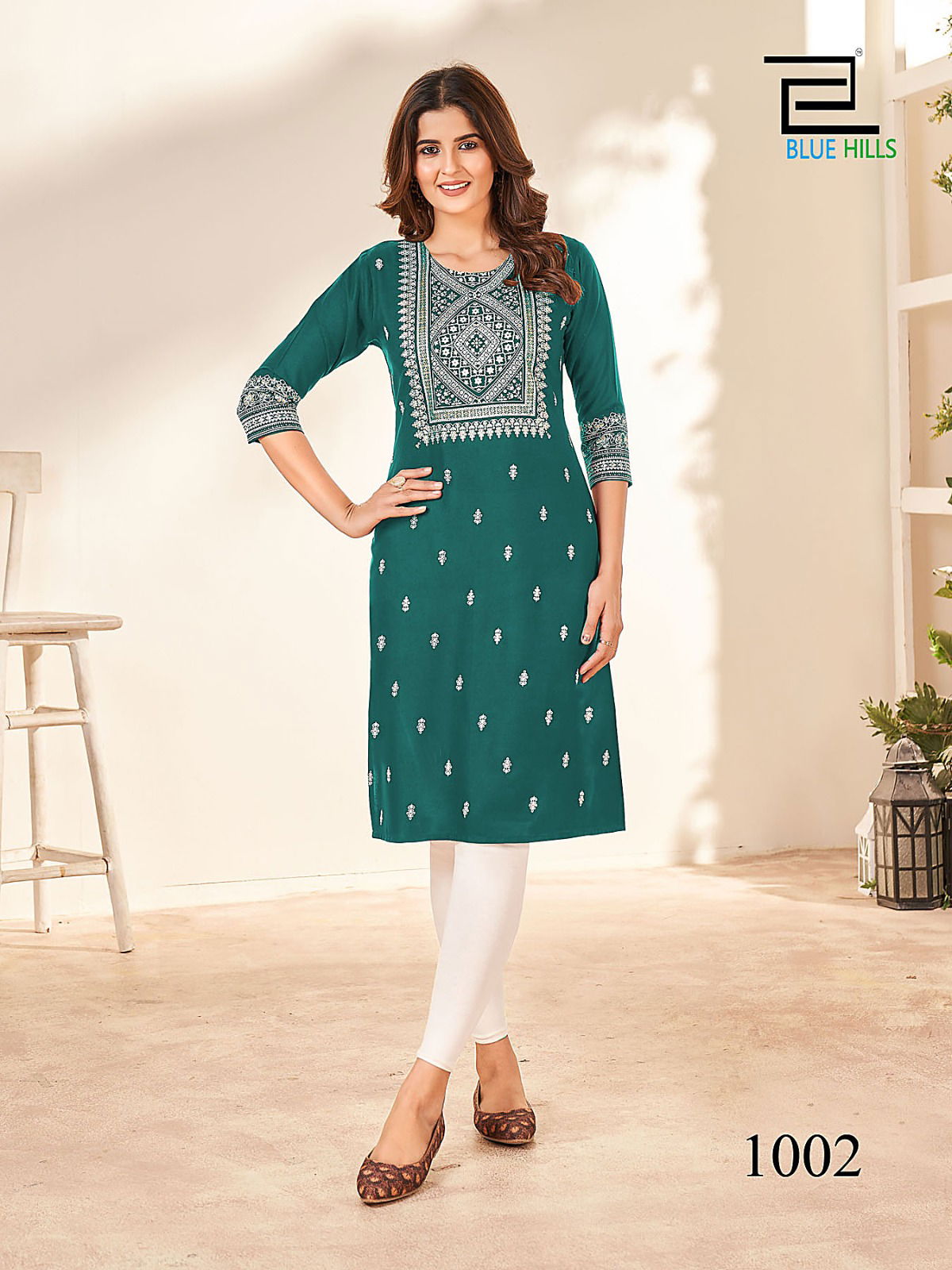 Blue Hills Peacock Rayon Printed Plus Size Kurti Catalog
